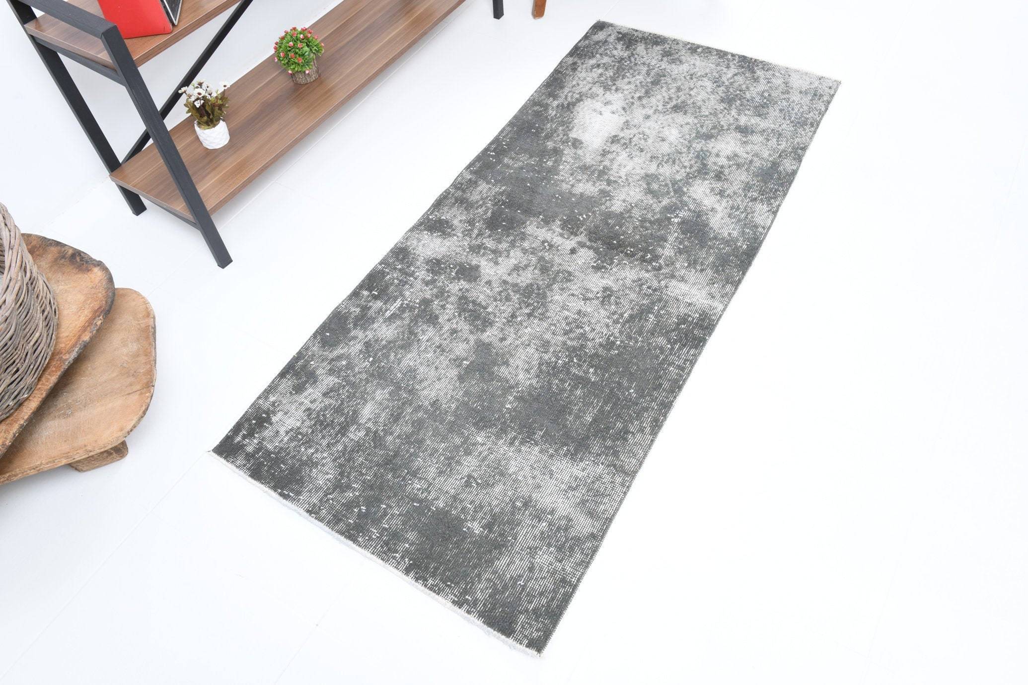 2' x 5' Black-Gray Turkish Vintage Runner Rug  |  RugReform