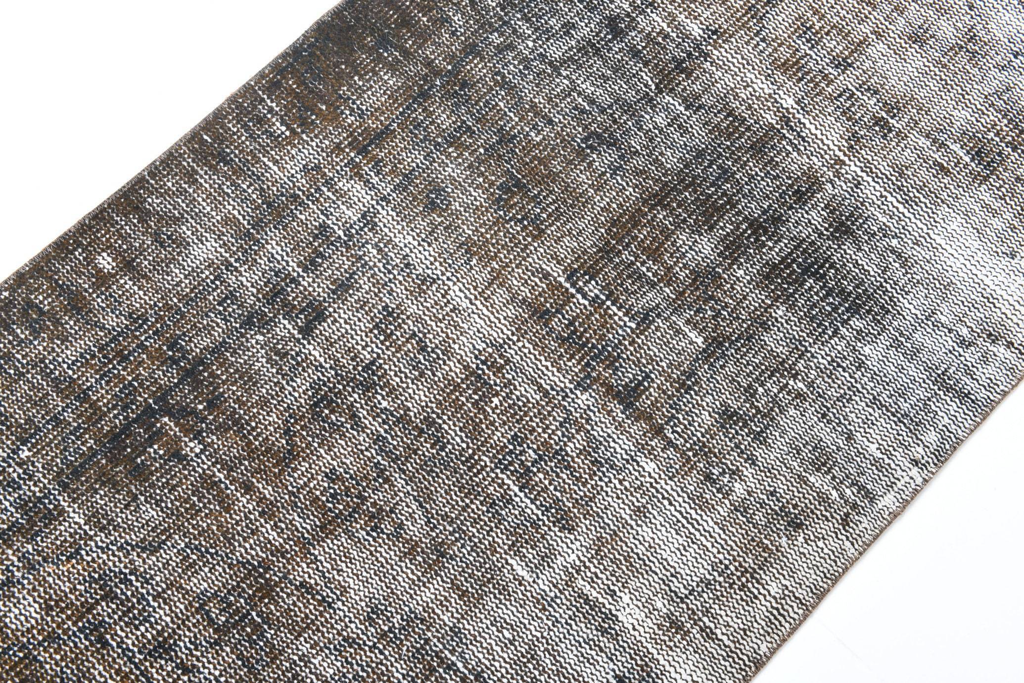 2' x 8' Black-Gray Turkish Vintage Runner Rug  |  RugReform