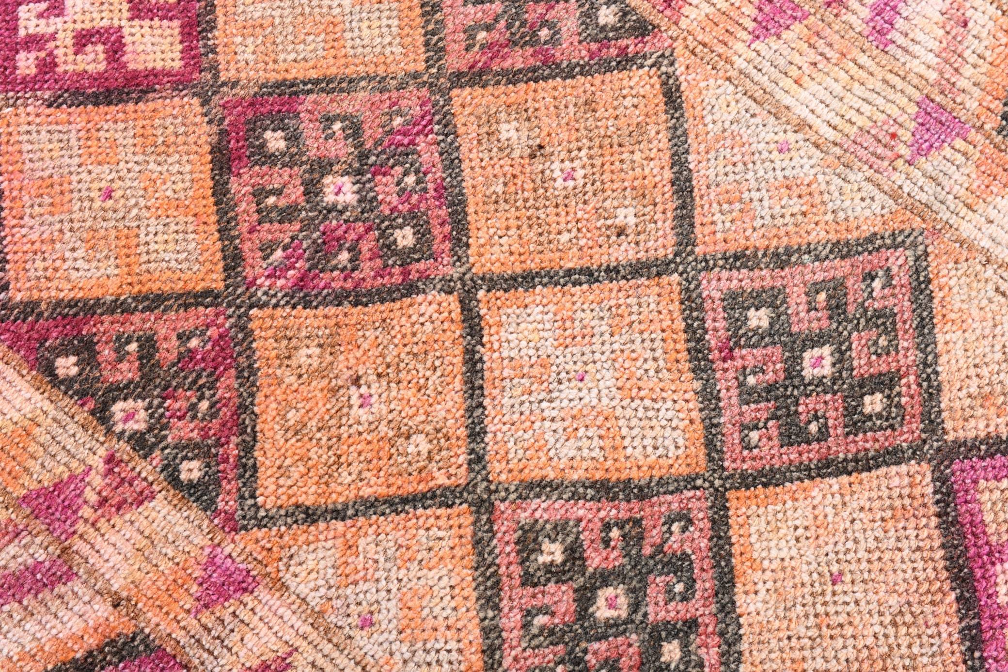 2' x 11' Vintage rug, Contemporary Vintage rug, Cotton Vintage rug, Dorm Vintage rug, Entryway-Hallway Vintage rug, Geometric Vintage rug, Kitchen-Dining Vintage rug, Living Room Vintage rug, Office Vintage rug, Pink Vintage rug, Vintage Herki, Wool Vintage rug, Vintage rug