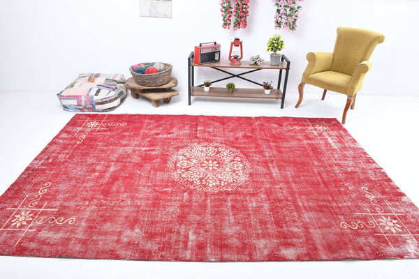 6' x 10' Red Turkish Vintage Rug  |  RugReform