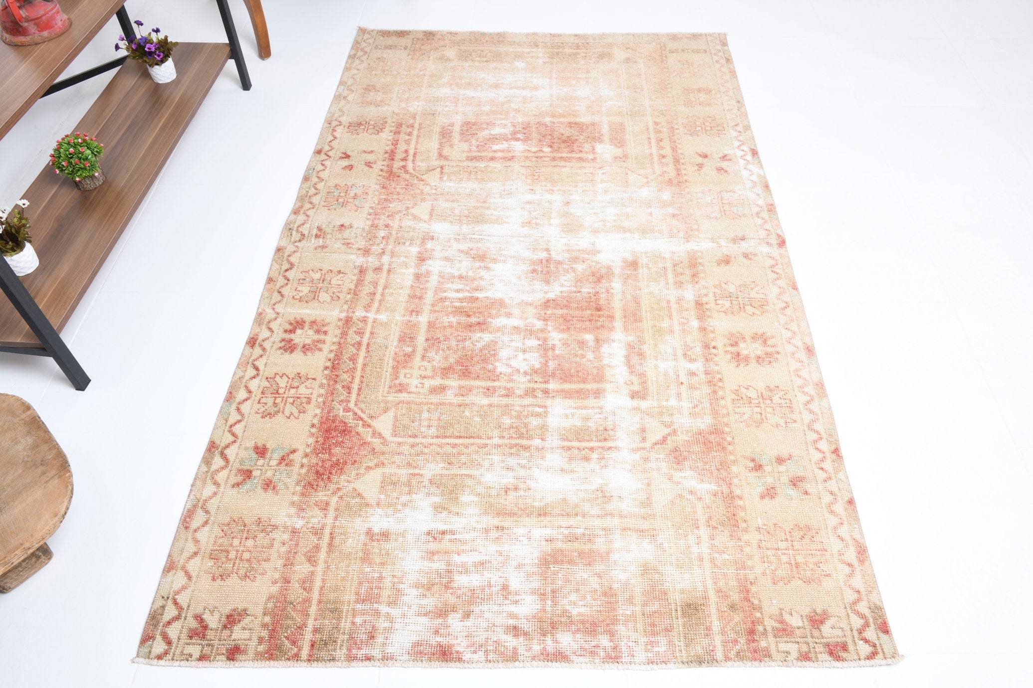 4' x 6' Tan-Ivory Turkish Vintage Rug  |  RugReform