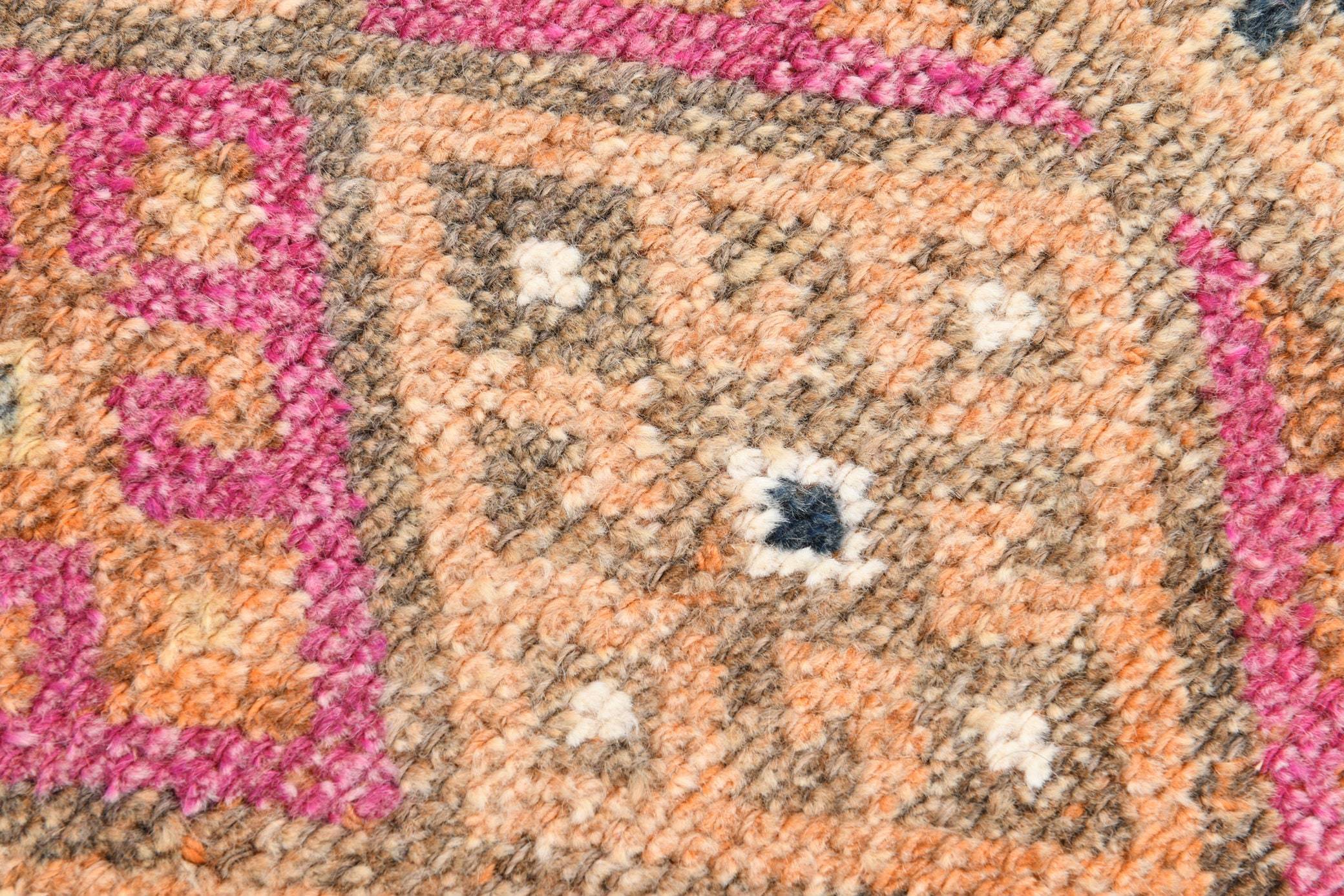 2' x 13' Vintage rug, Bedroom Vintage rug, Cotton Vintage rug, Geometric Vintage rug, Kitchen-Dining Vintage rug, Living Room Vintage rug, Nursery Vintage rug, Office Vintage rug, Pink Vintage rug, Scandinavian Vintage rug, Vintage Herki, Wool Vintage rug, Vintage rug