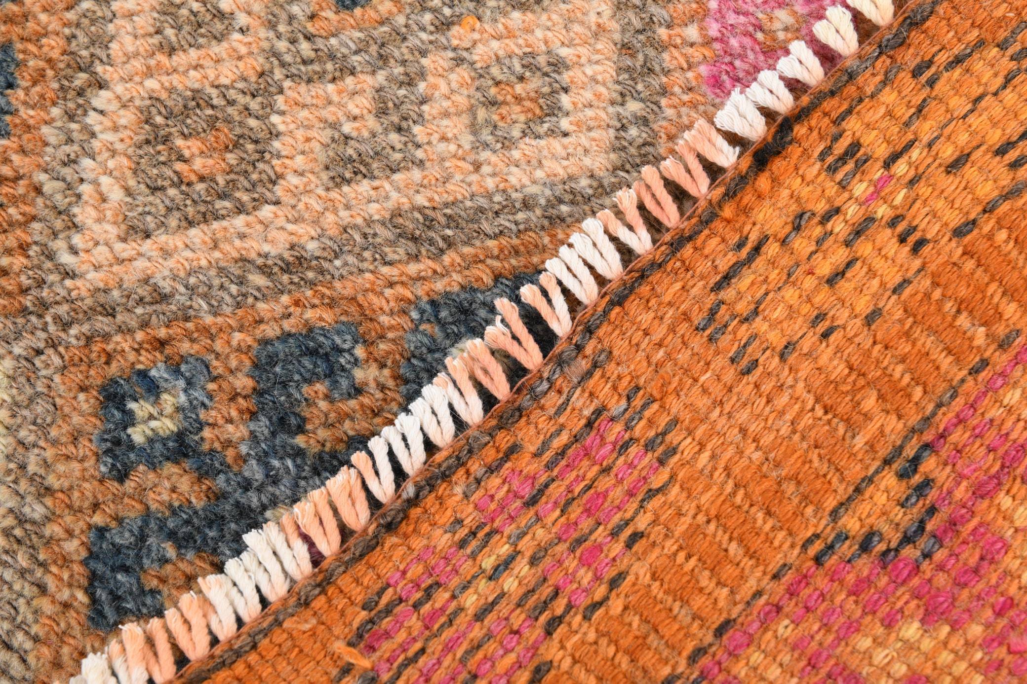 2' x 13' Vintage rug, Bedroom Vintage rug, Cotton Vintage rug, Geometric Vintage rug, Kitchen-Dining Vintage rug, Living Room Vintage rug, Nursery Vintage rug, Office Vintage rug, Pink Vintage rug, Scandinavian Vintage rug, Vintage Herki, Wool Vintage rug, Vintage rug