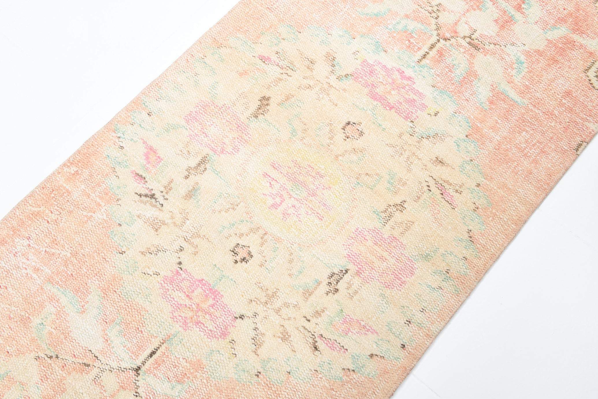 2' x 9' Pink Turkish Vintage Runner Rug  |  RugReform