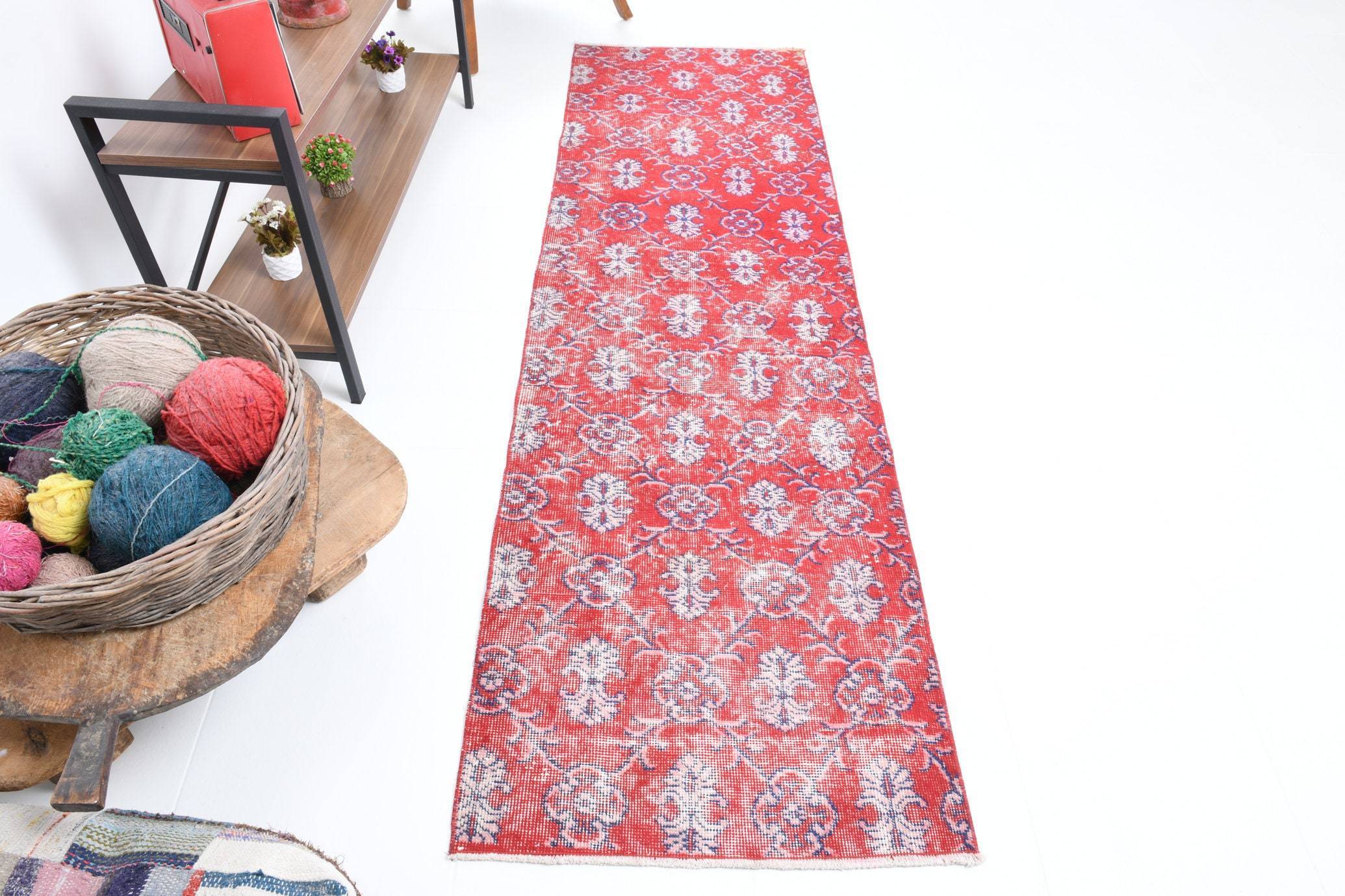 2' x 8' Red Turkish Vintage Runner Rug  |  RugReform