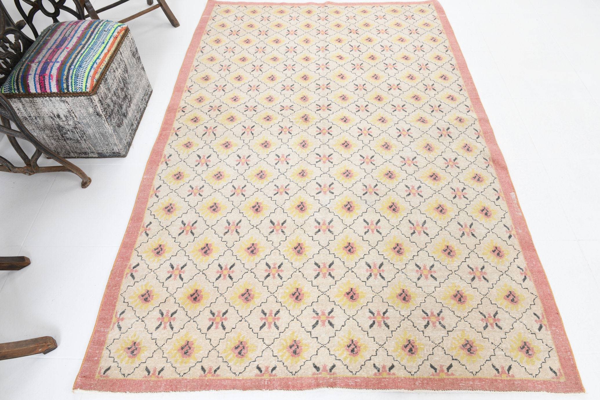 4' x 7' Yellow-Gold Turkish Vintage Rug  |  RugReform