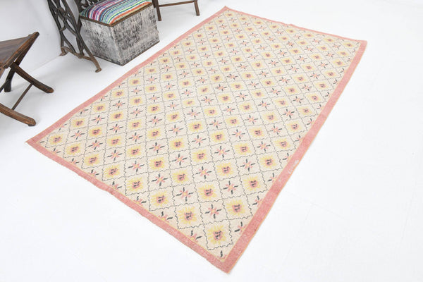 4' x 7' Yellow-Gold Turkish Vintage Rug  |  RugReform