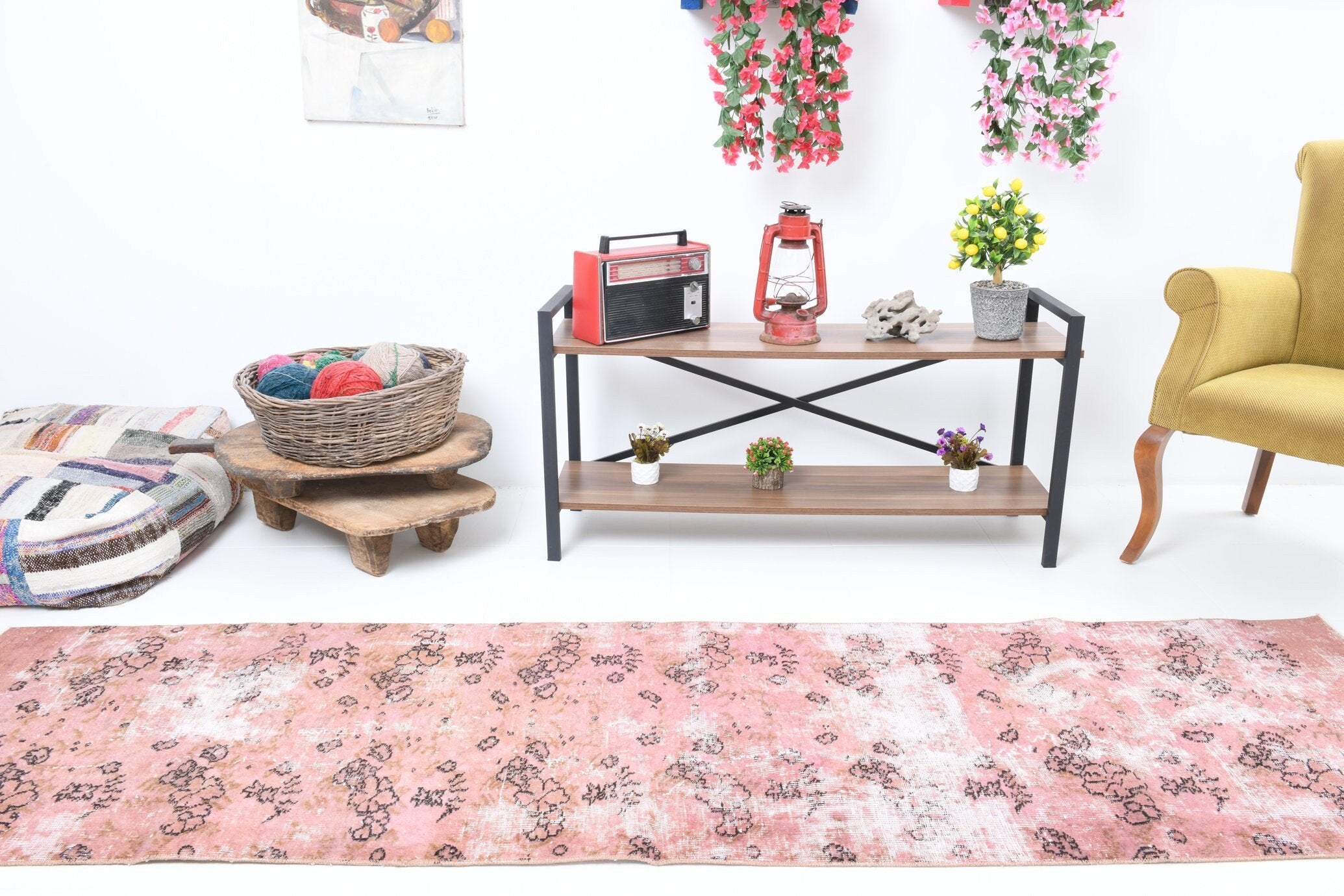 2' x 9' Pink Turkish Vintage Runner Rug  |  RugReform