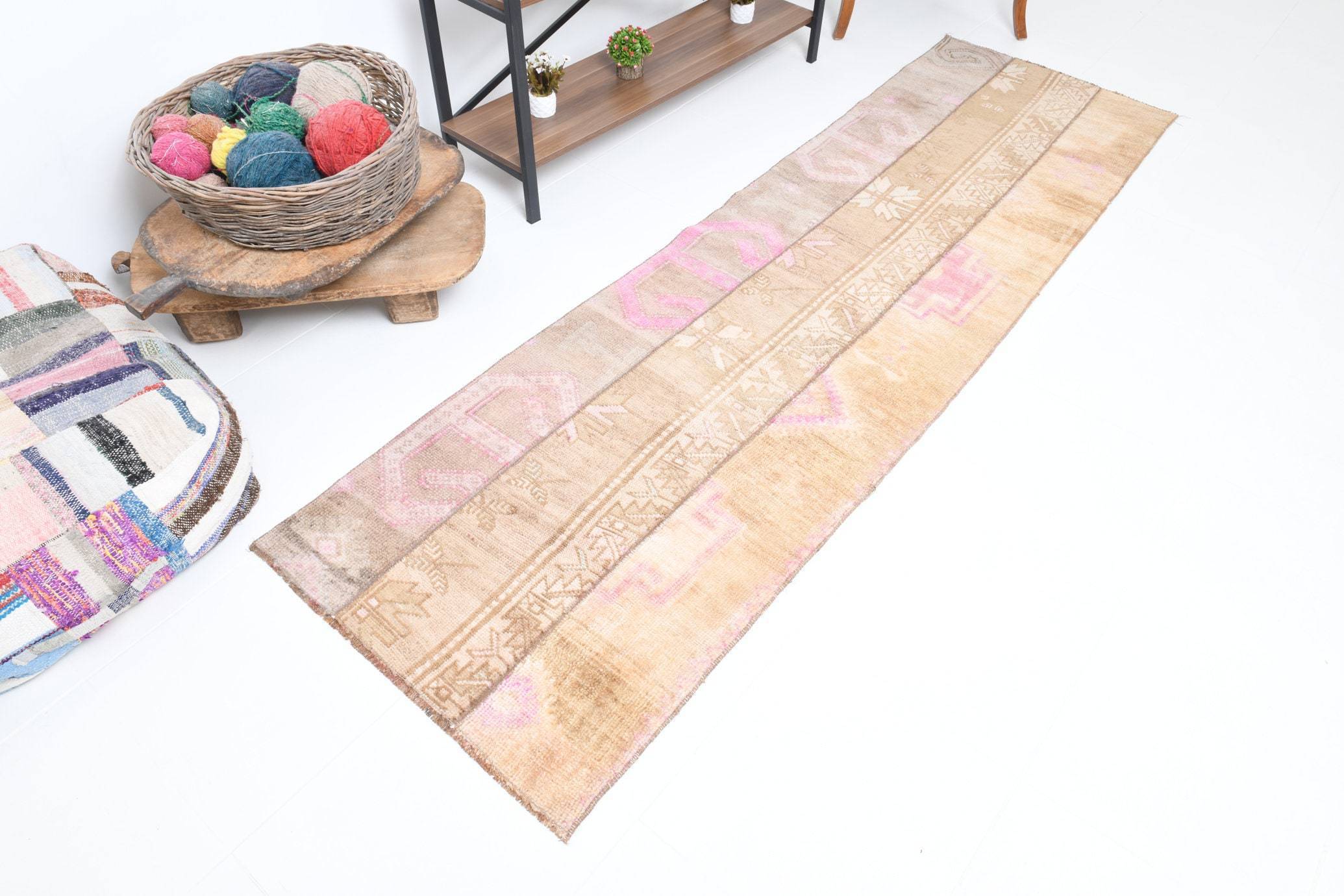 2' x 8' Pink Turkish Vintage Runner Rug  |  RugReform