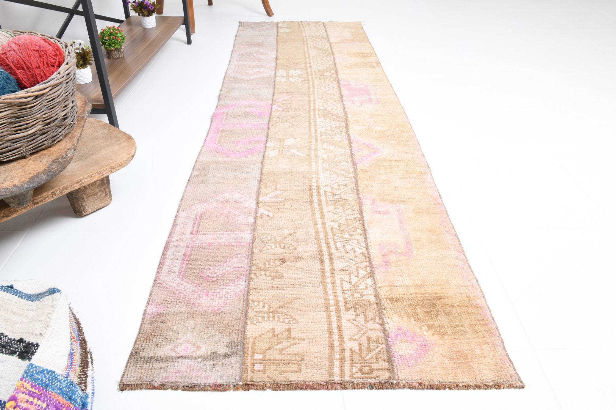 2' x 8' Pink Turkish Vintage Runner Rug  |  RugReform