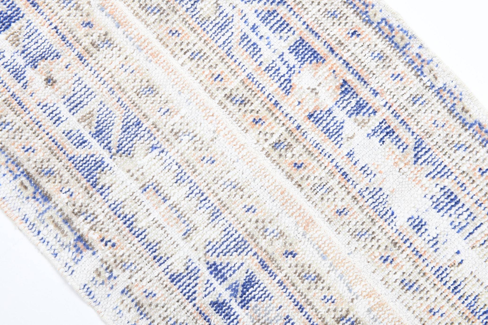 1' x 2' Blue Turkish Vintage Runner Rug  |  RugReform