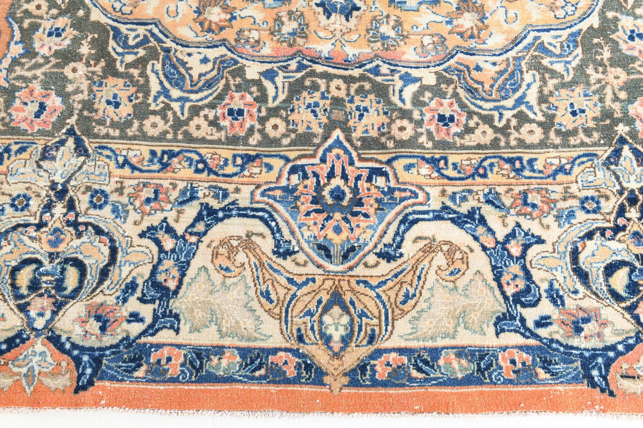 9' x 12' Blue Vintage Persian Rug  |  RugReform