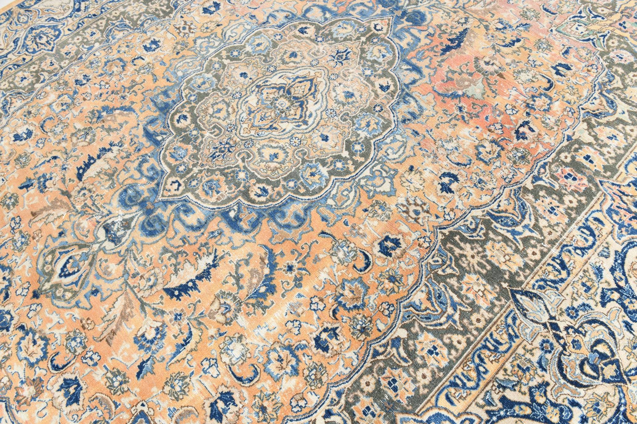 9' x 12' Blue Vintage Persian Rug  |  RugReform