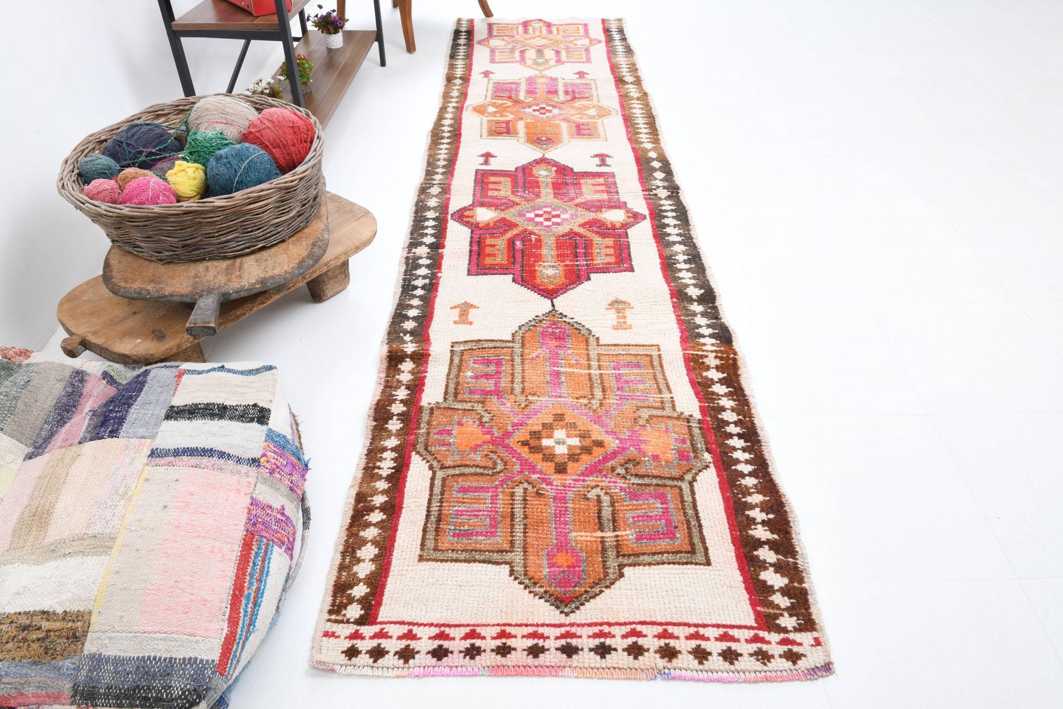 2' x 10' Multi Color Turkish Vintage Runner Rug  |  RugReform