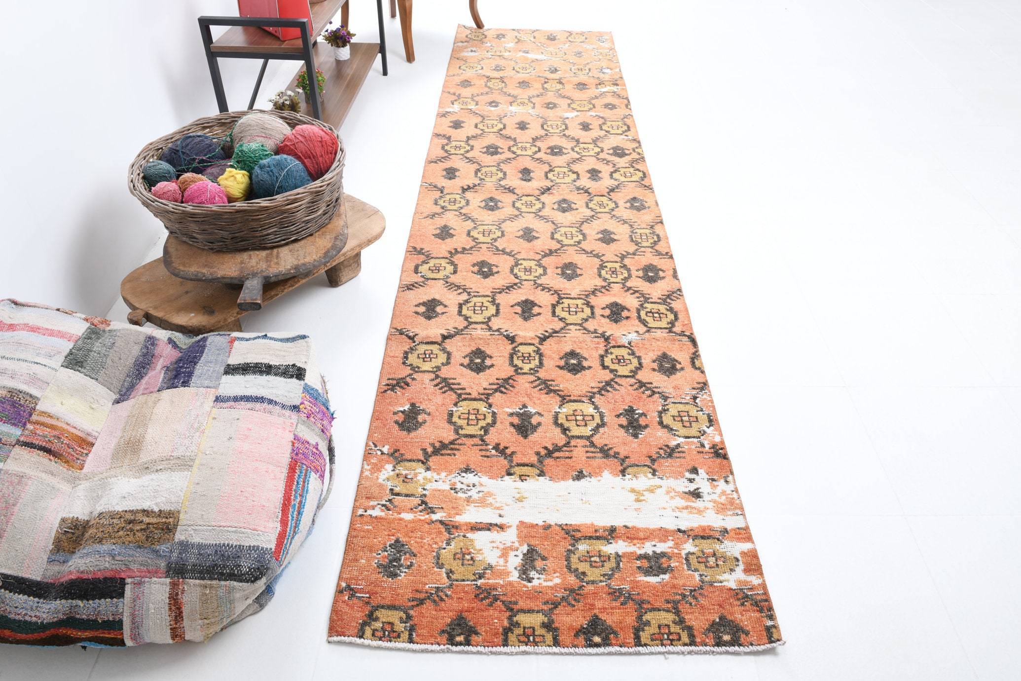 2' x 11' Red Turkish Vintage Runner Rug  |  RugReform