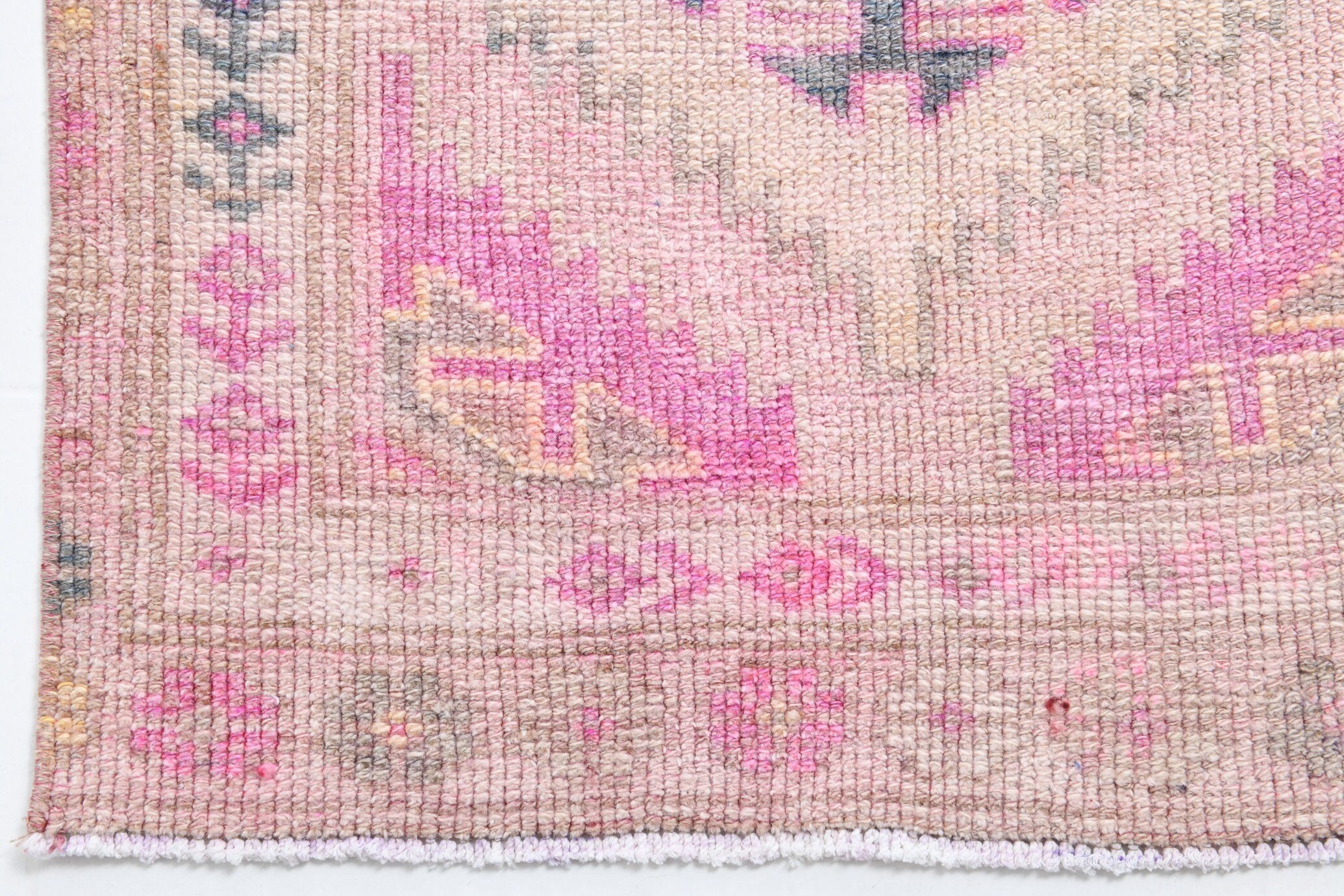 2' x 13' Pink Turkish Vintage Herki Rug  |  RugReform