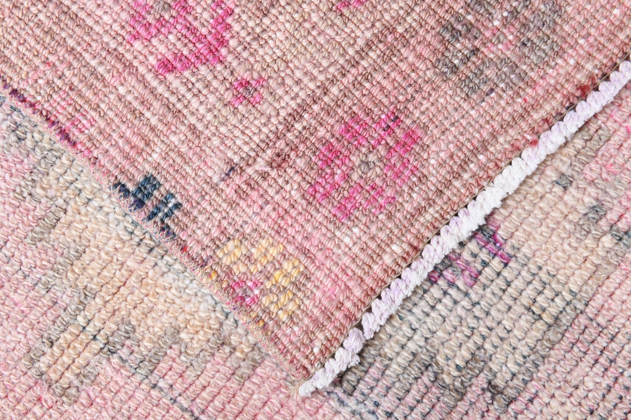 2' x 13' Pink Turkish Vintage Herki Rug  |  RugReform