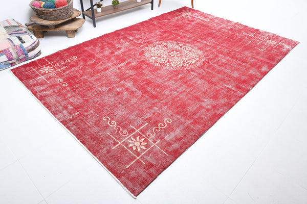 6' x 10' Red Turkish Vintage Rug  |  RugReform