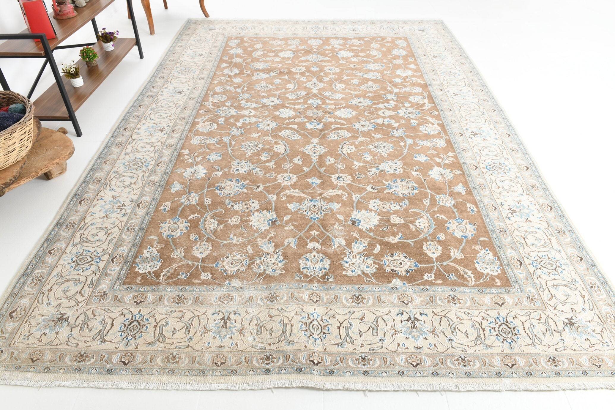 8' x 11' Brown Vintage Persian Rug  |  RugReform