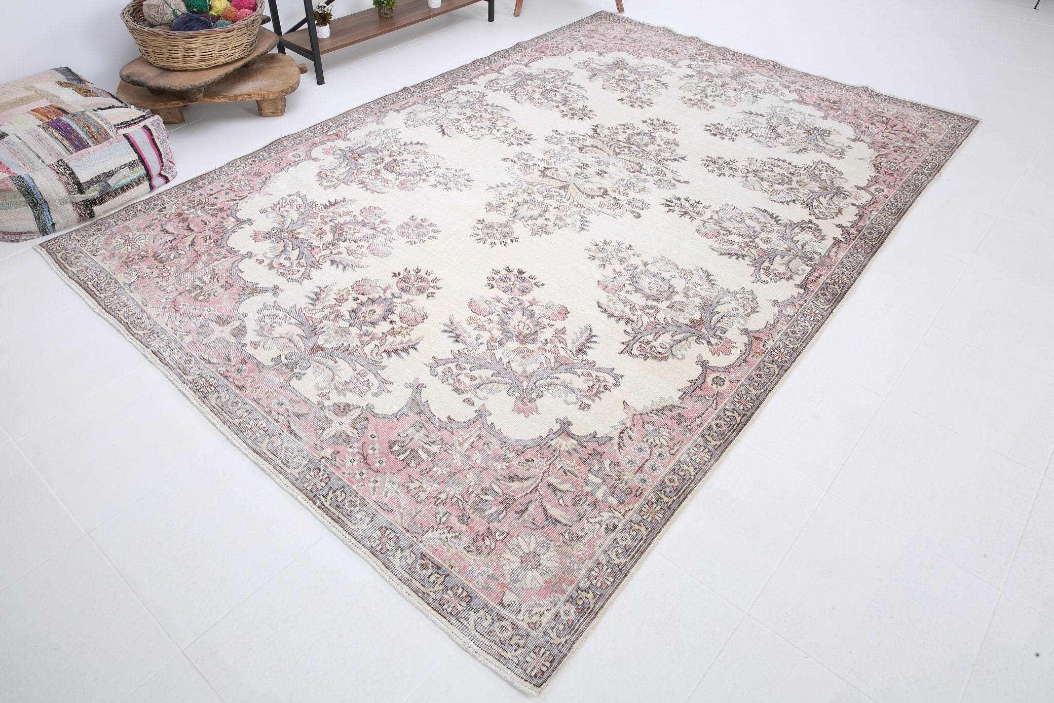 7' x 10' Multi Color Turkish Vintage Rug  |  RugReform