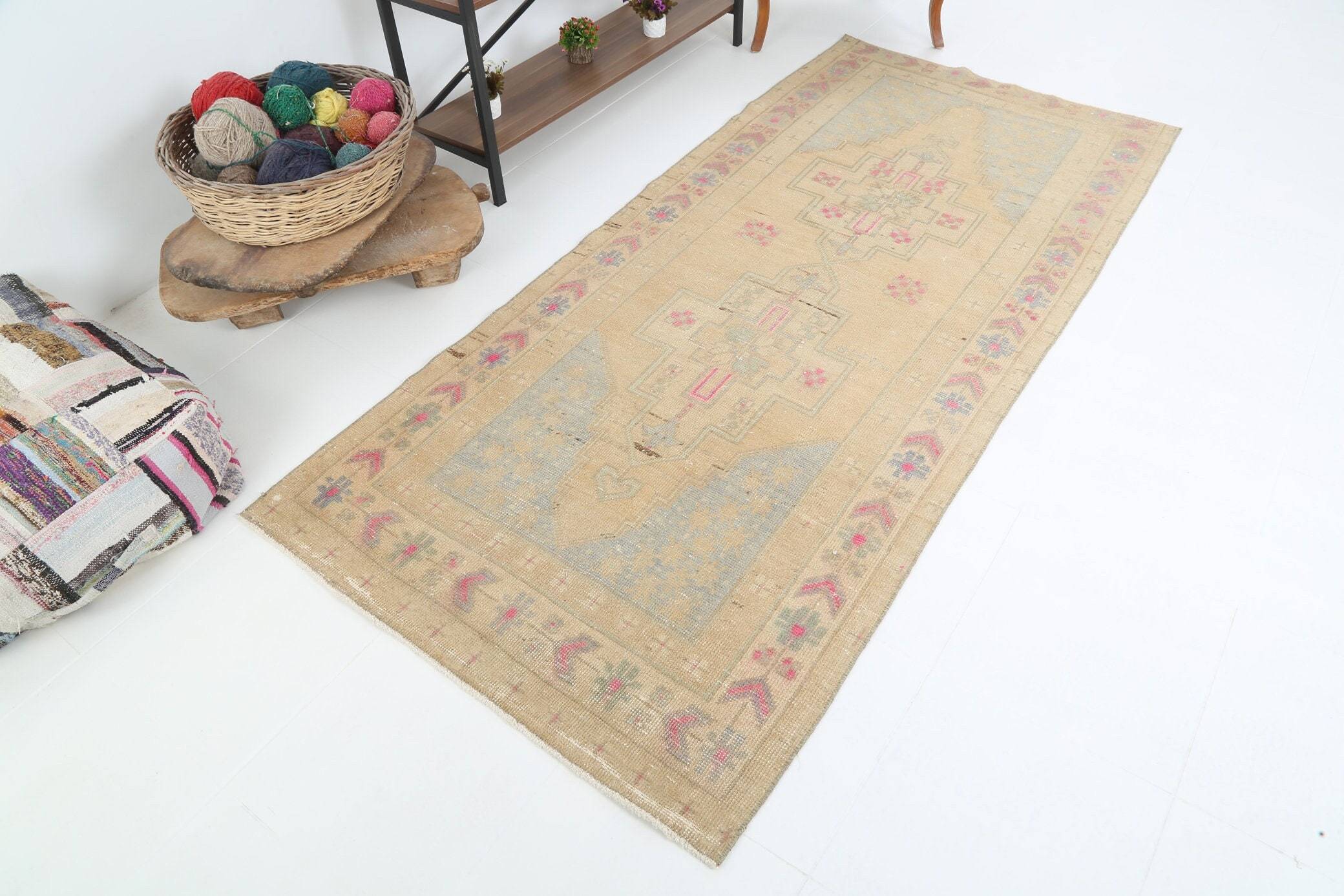 3' x 8' Brown Turkish Vintage Oushak Rug  |  RugReform