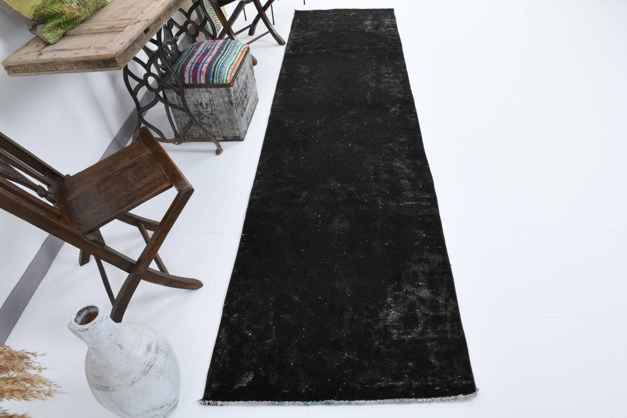 2' x 11' Vintage rug, Black-Gray Vintage rug, Camouflage Vintage rug, Cotton Vintage rug, Country-Farmhouse Vintage rug, Entryway-Hallway Vintage rug, Kids Vintage rug, Kitchen-Dining Vintage rug, Living Room Vintage rug, Office Vintage rug, Vintage Runner, Wool Vintage rug, Vintage rug