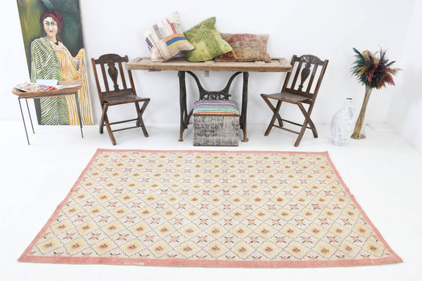 4' x 7' Yellow-Gold Turkish Vintage Rug  |  RugReform