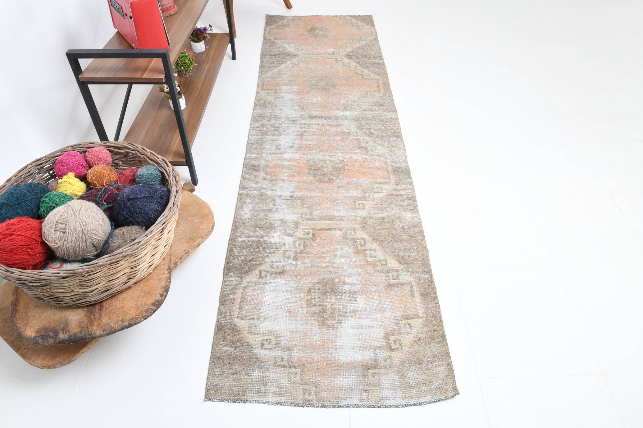 2' x 9' Multi Color Turkish Vintage Runner Rug  |  RugReform