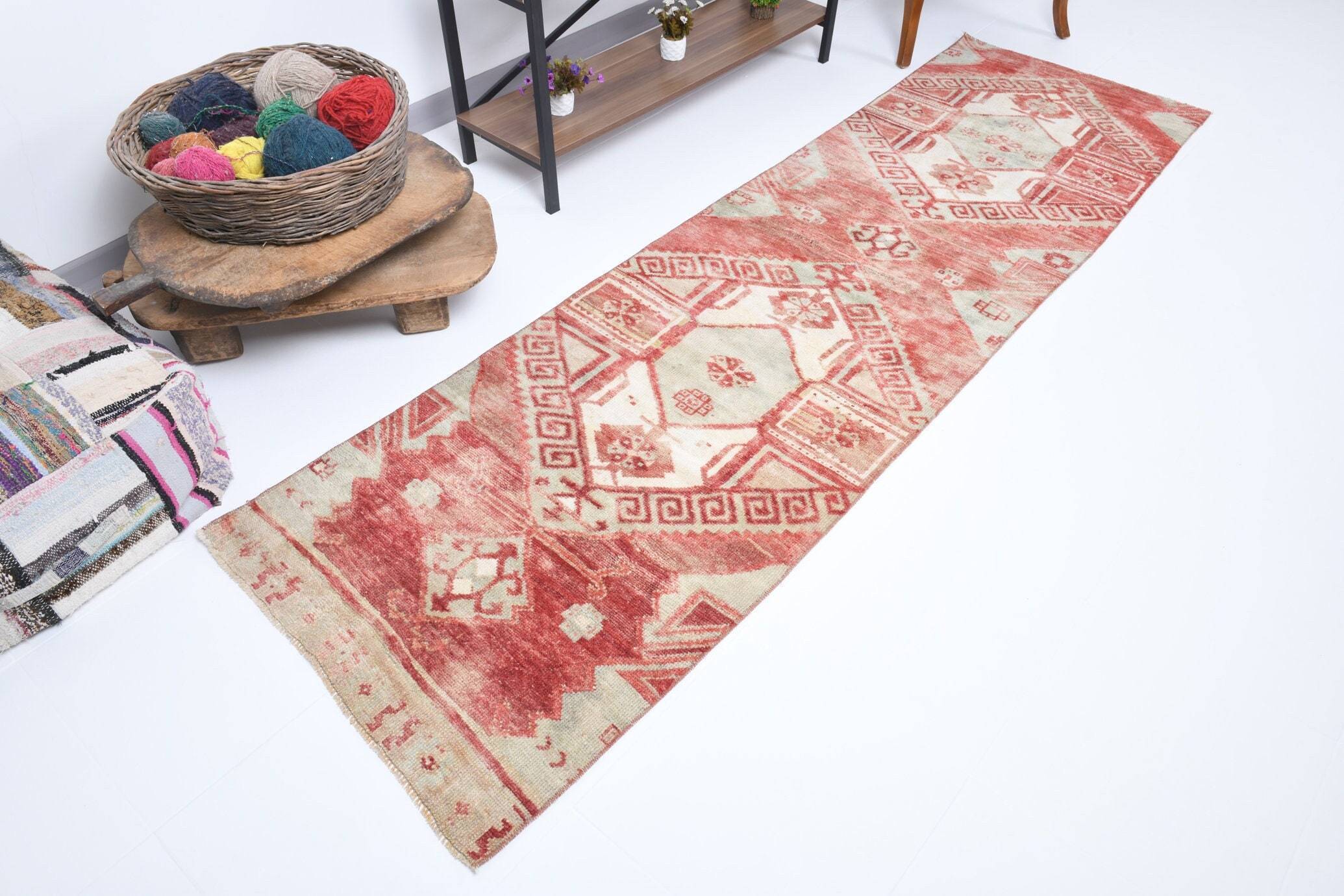 2' x 9' Red Turkish Vintage Runner Rug  |  RugReform