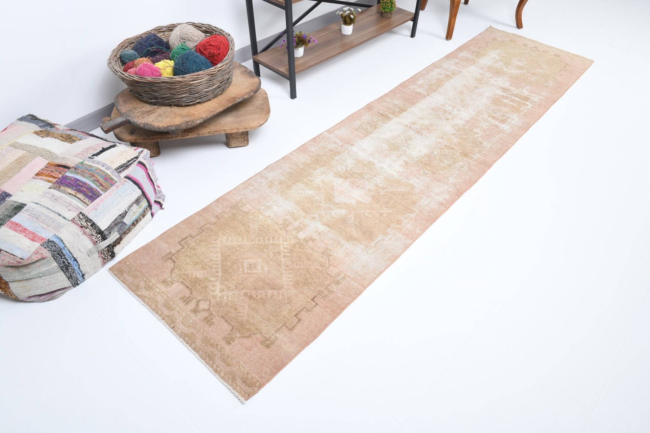 2' x 9' Brown Turkish Vintage Runner Rug  |  RugReform