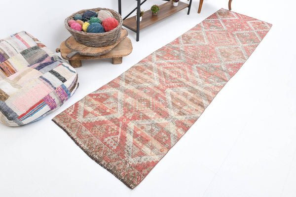 2' x 10' Red Turkish Vintage Runner Rug  |  RugReform