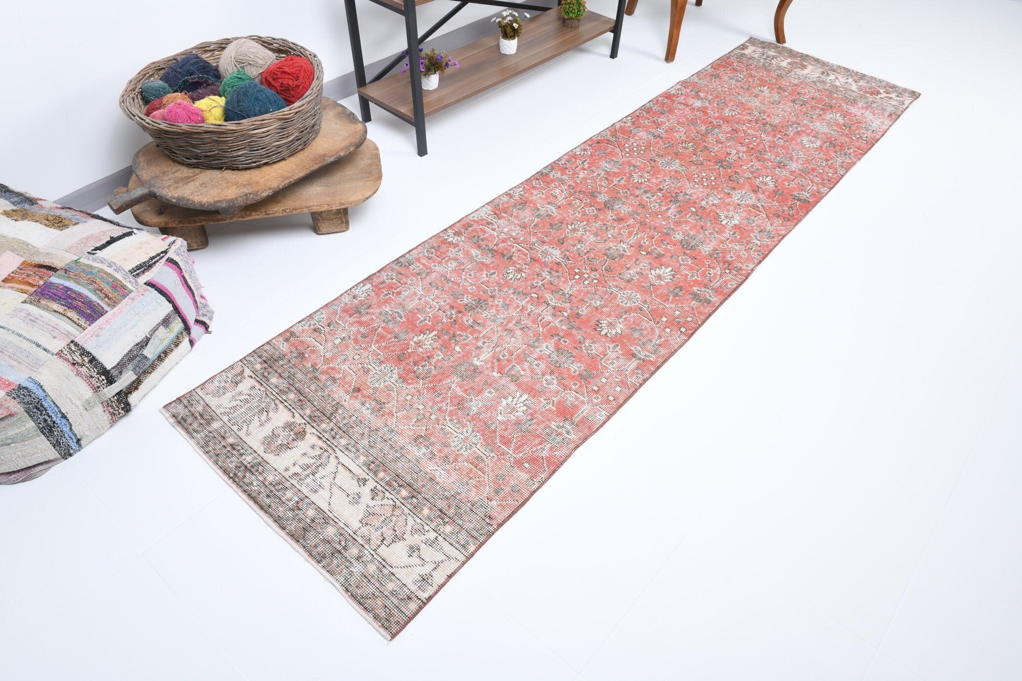 2' x 9' Red Turkish Vintage Runner Rug  |  RugReform