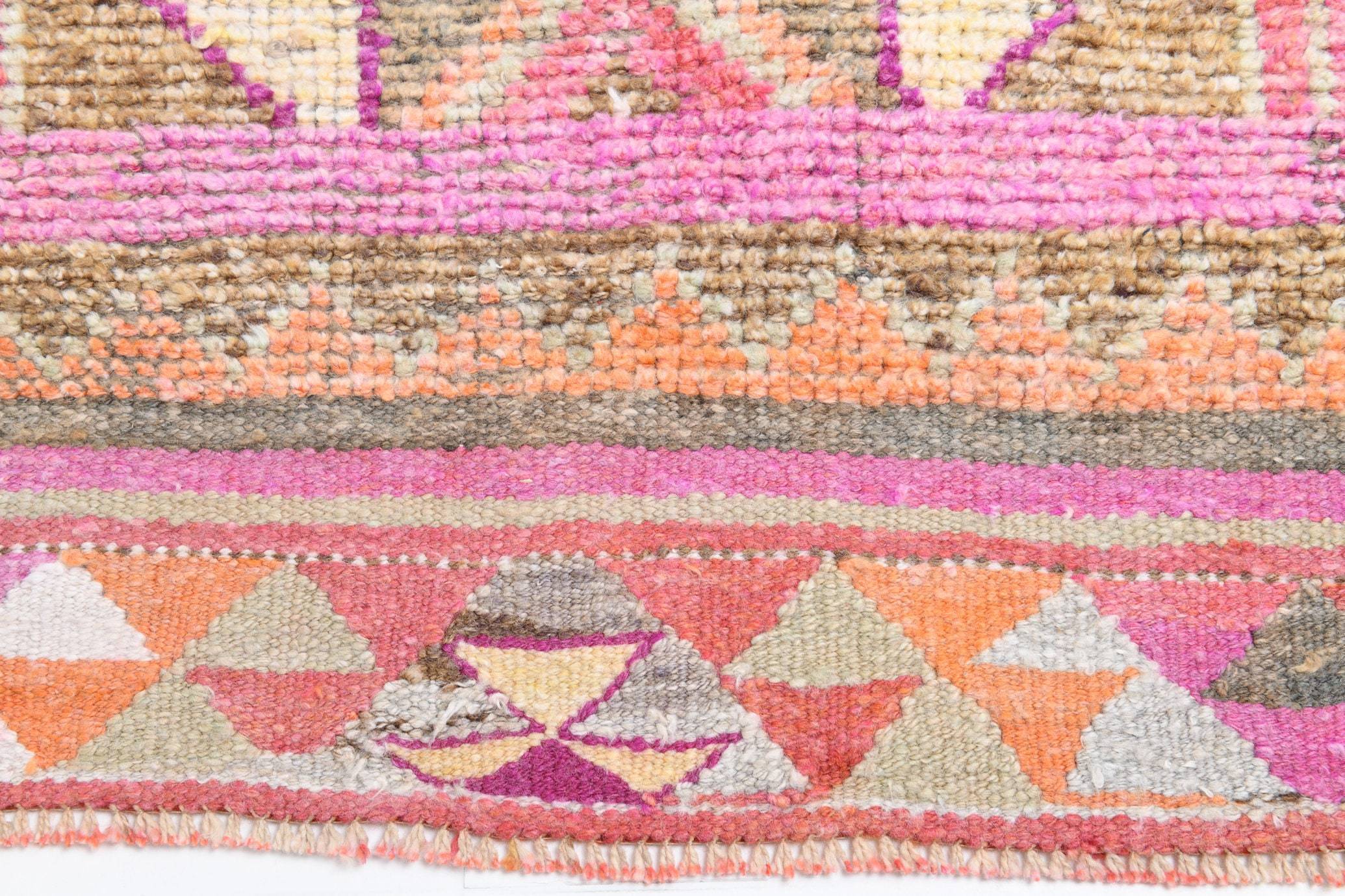 2' x 10' Pink Turkish Vintage Herki Rug  |  RugReform