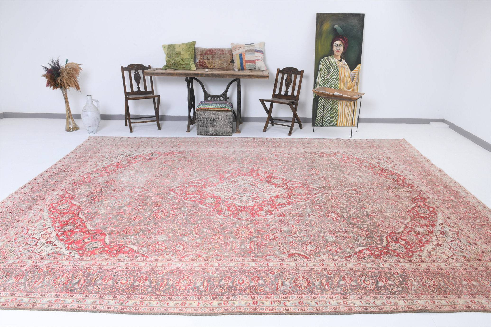 9' x 13' Red Vintage Persian Rug  |  RugReform