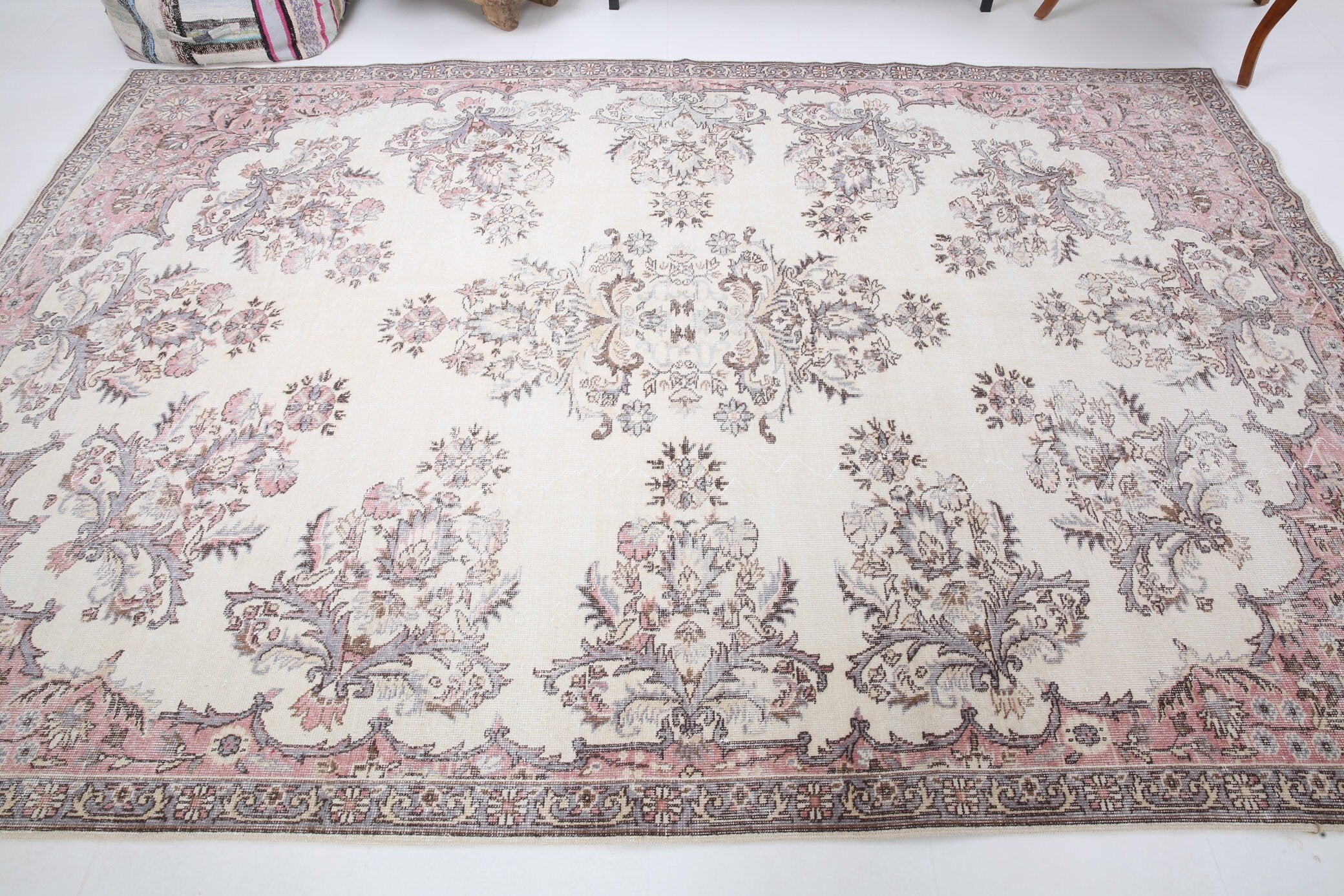 7' x 10' Multi Color Turkish Vintage Rug  |  RugReform