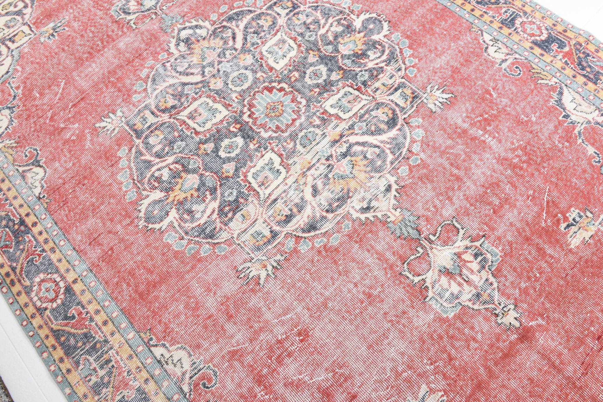 6' x 10' Red Turkish Vintage Rug  |  RugReform