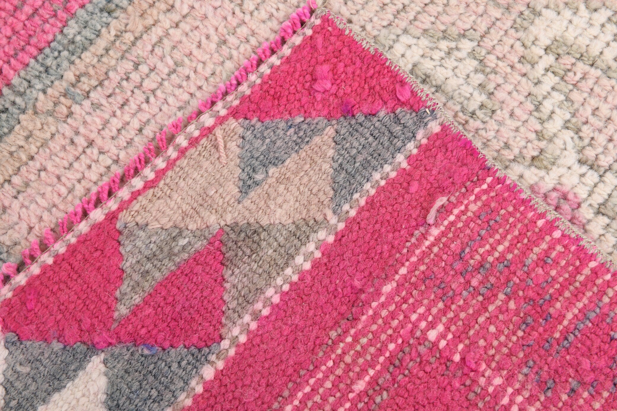 3' x 11' Pink Turkish Vintage Herki Rug  |  RugReform