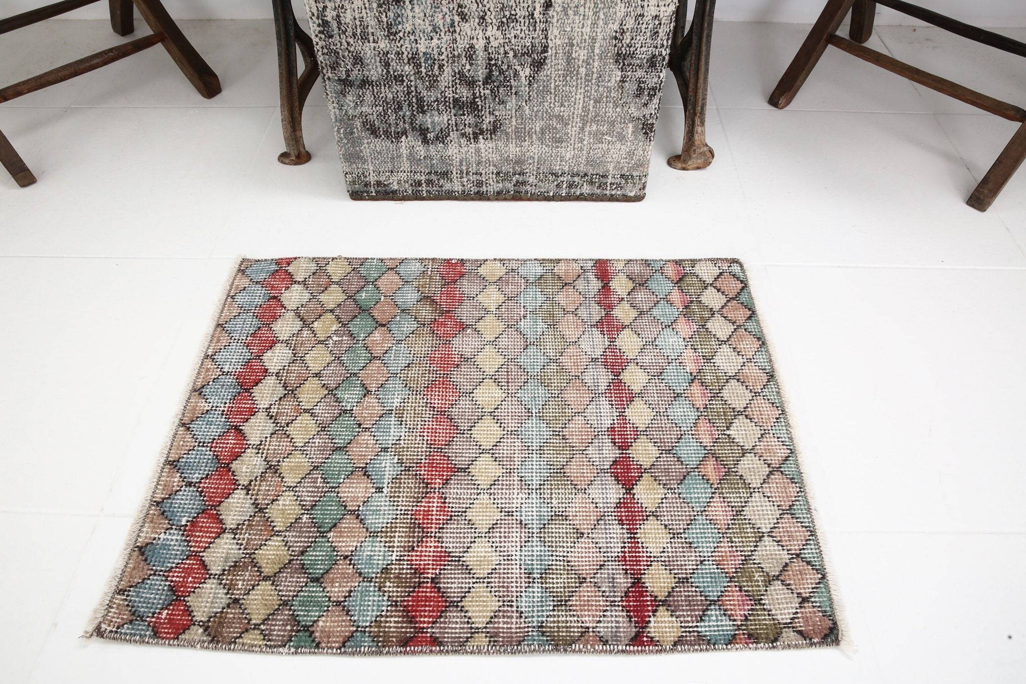 1' x 2' Multi Color Turkish Vintage Runner Rug  |  RugReform