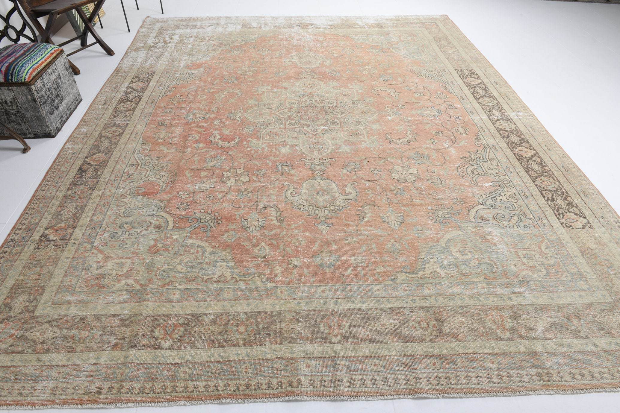 9' x 11' Multi Color Turkish Vintage Rug  |  RugReform