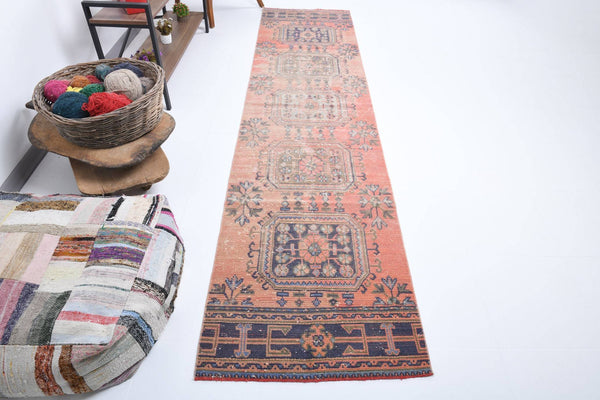 2' x 10' Pink Turkish Vintage Runner Rug  |  RugReform