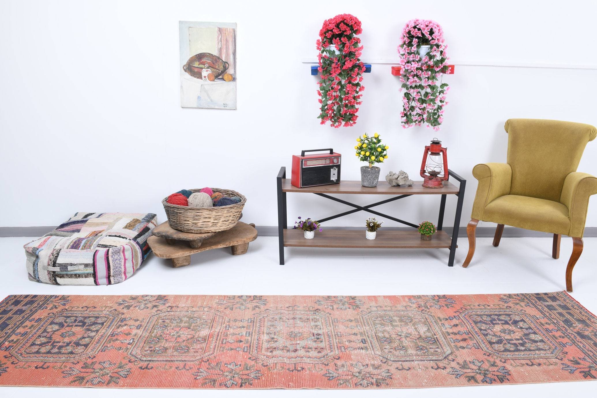 2' x 10' Pink Turkish Vintage Runner Rug  |  RugReform