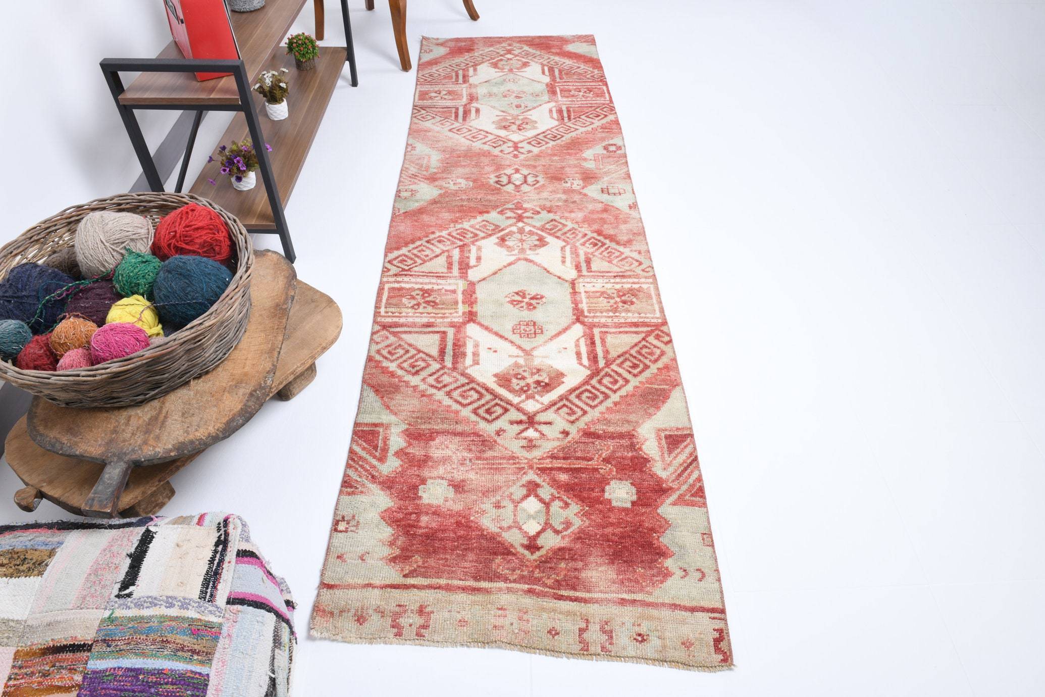 2' x 9' Red Turkish Vintage Runner Rug  |  RugReform