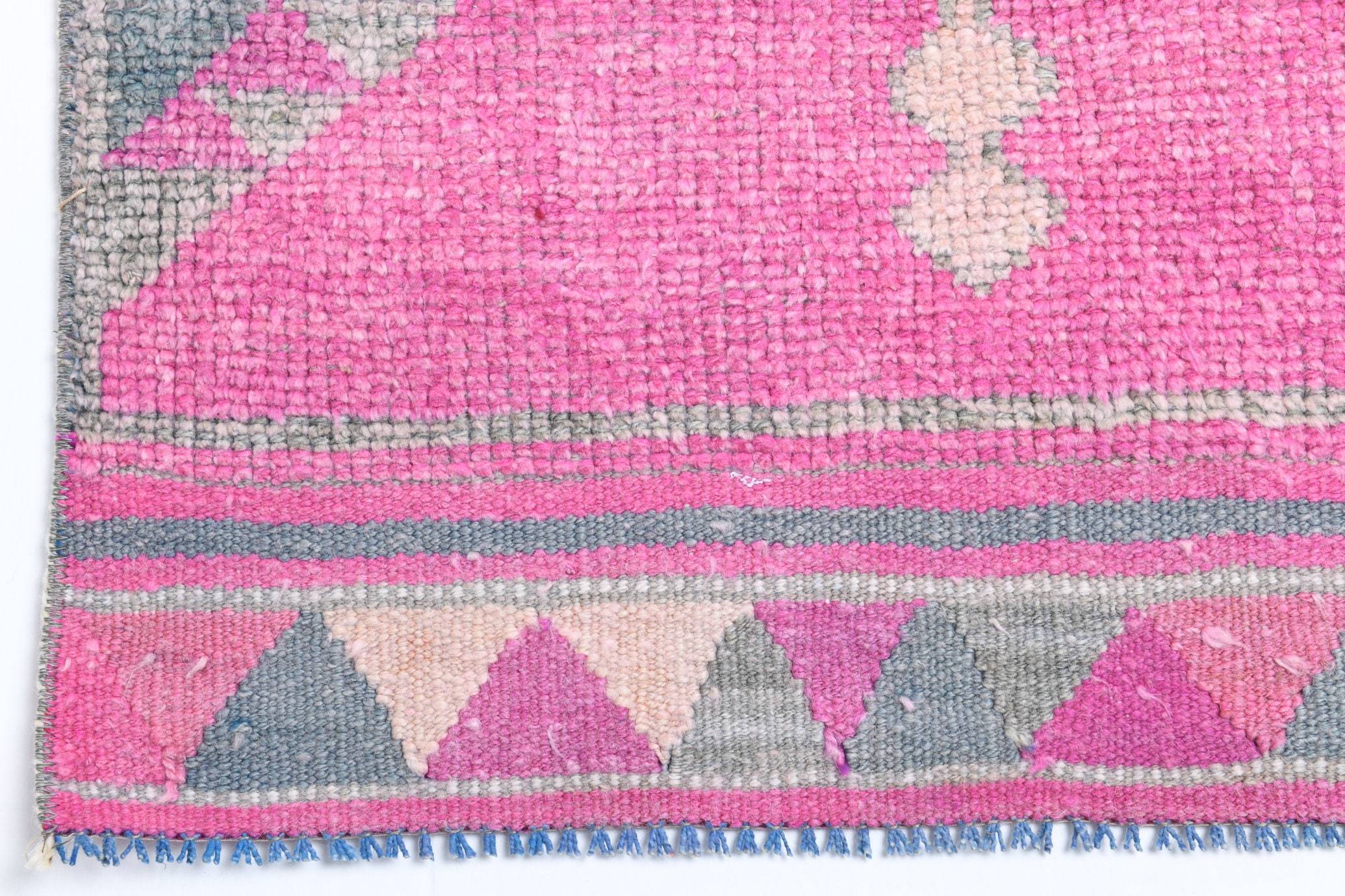 2' x 11' Pink Turkish Vintage Herki Rug  |  RugReform