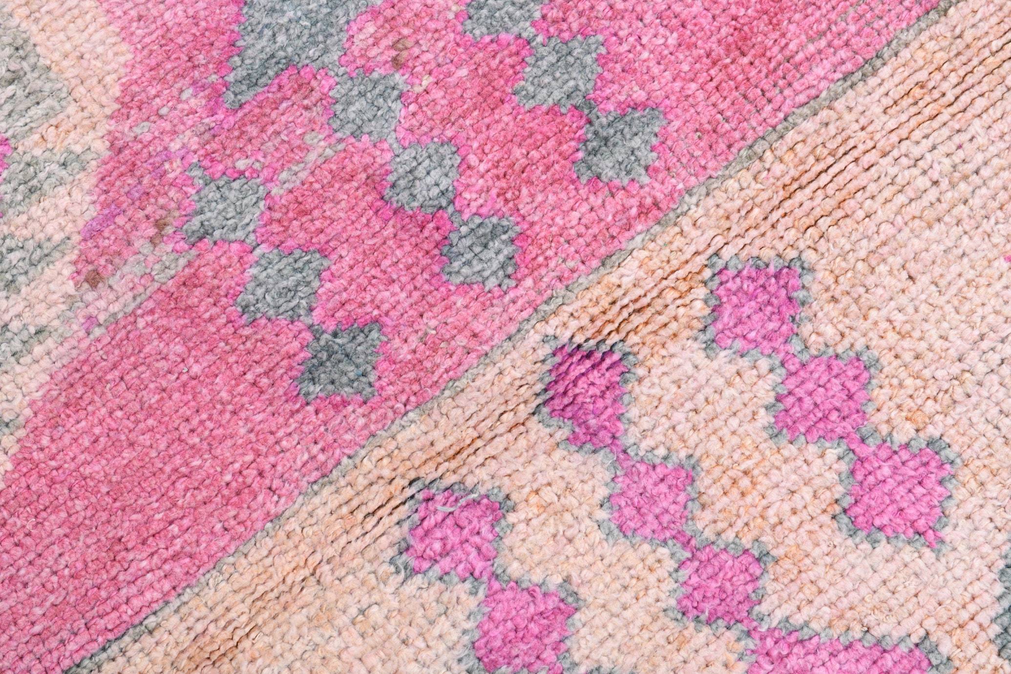 2' x 11' Pink Turkish Vintage Herki Rug  |  RugReform