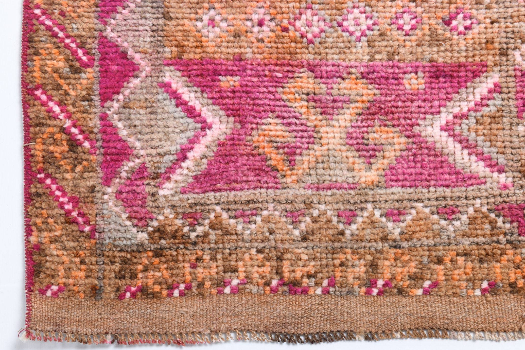 2' x 13' Pink Turkish Vintage Herki Rug  |  RugReform