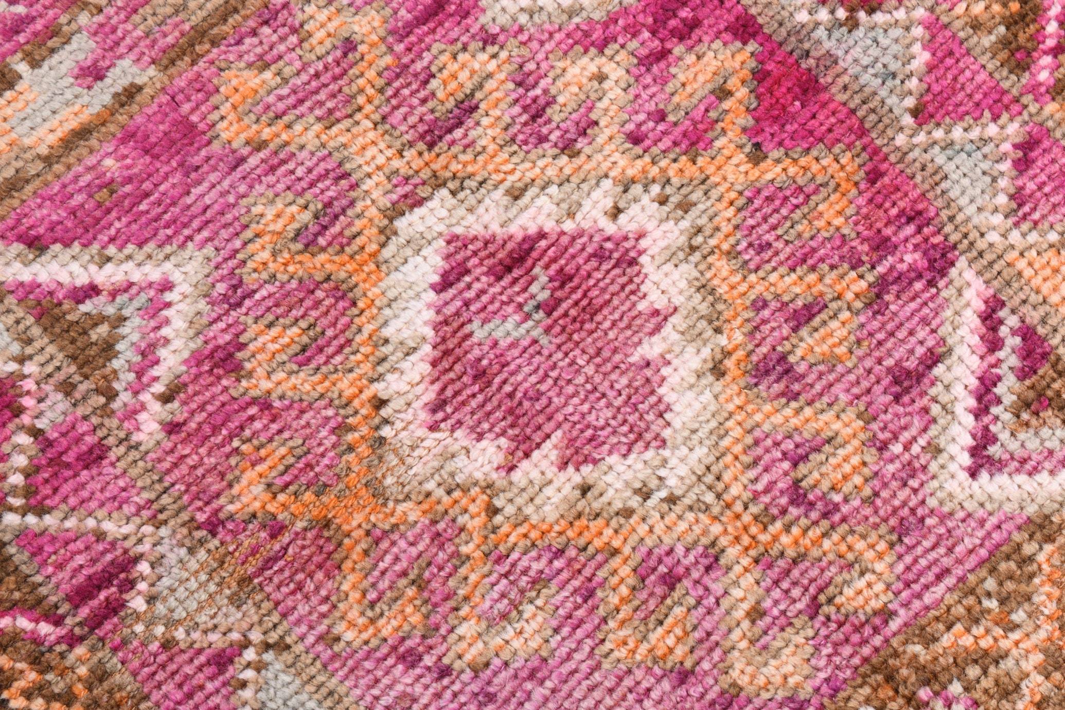 2' x 13' Pink Turkish Vintage Herki Rug  |  RugReform