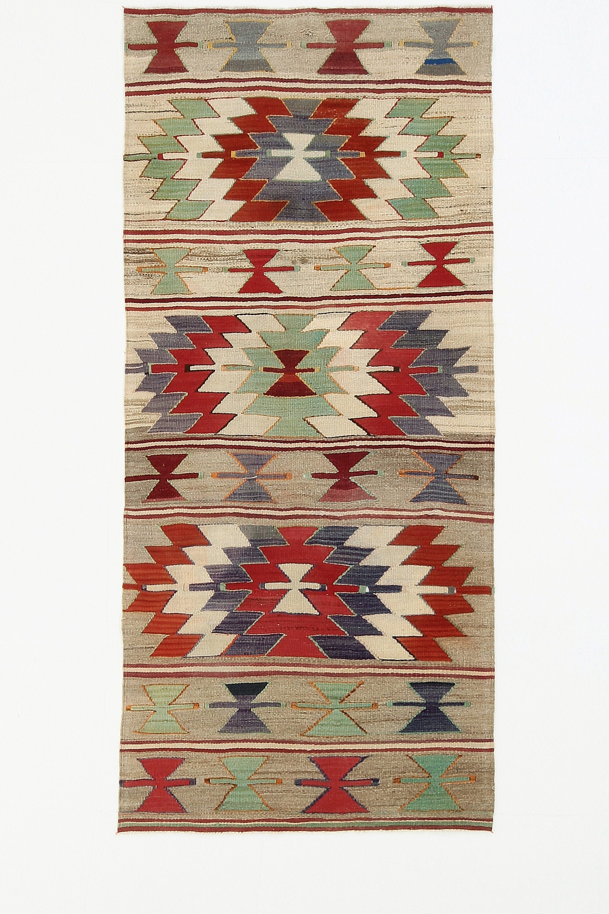 2' x 6' Brown Turkish Kilim Old Rug  |  RugReform