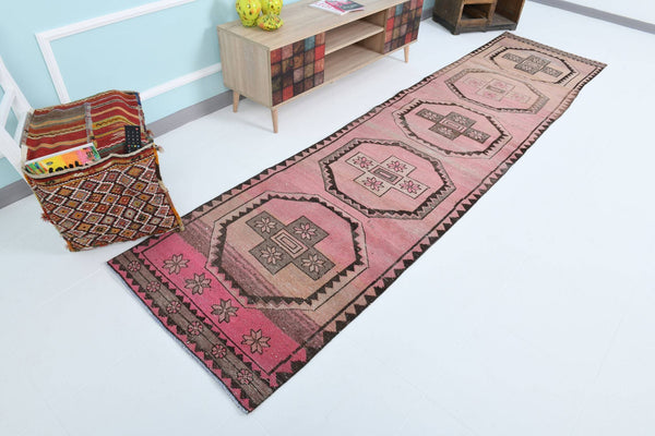 2' x 12' Pink Turkish Vintage Runner Rug  |  RugReform