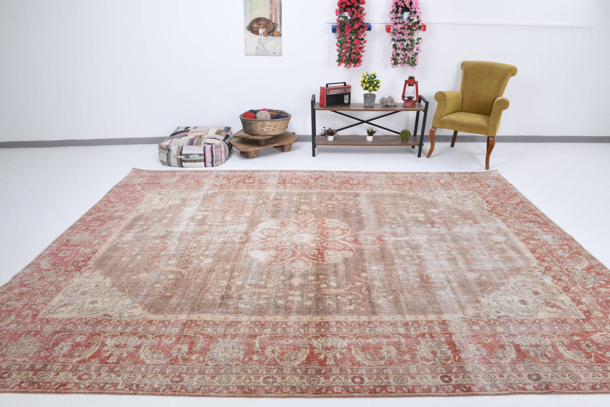 8' x 12' Red Turkish Vintage Rug  |  RugReform