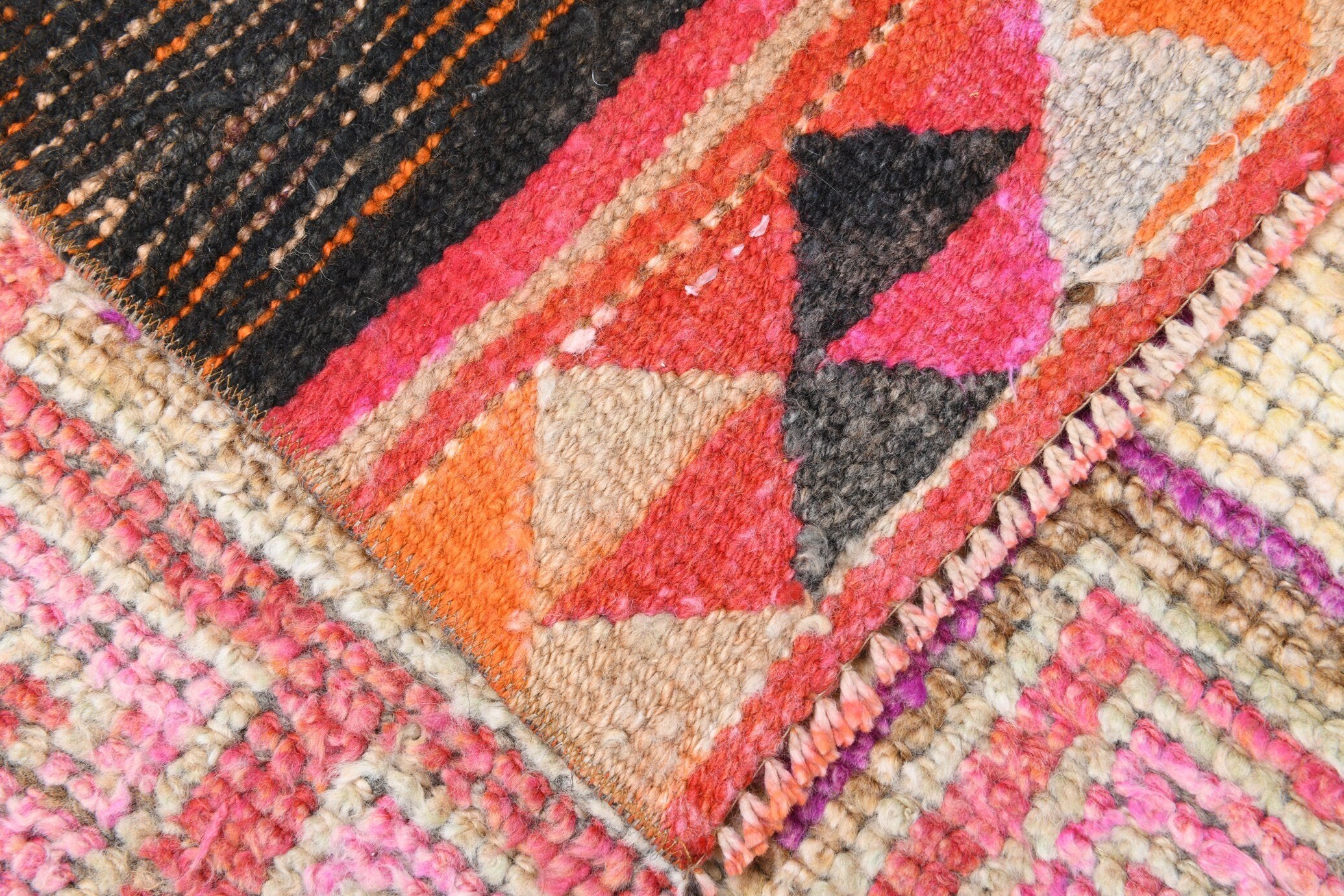 2' x 10' Pink Turkish Vintage Herki Rug  |  RugReform